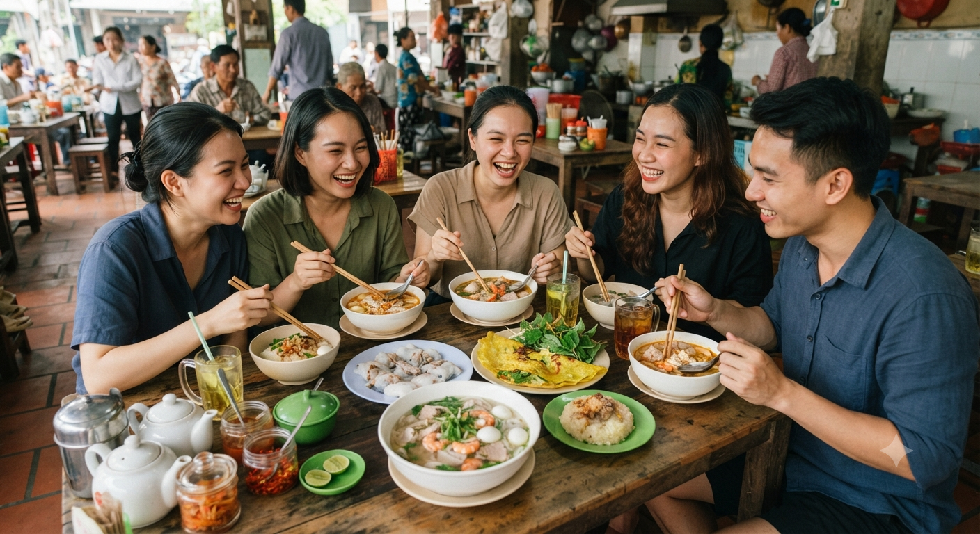 Sự đa dạng trong thực đơn đáp ứng mọi sở thích của nhóm bạn