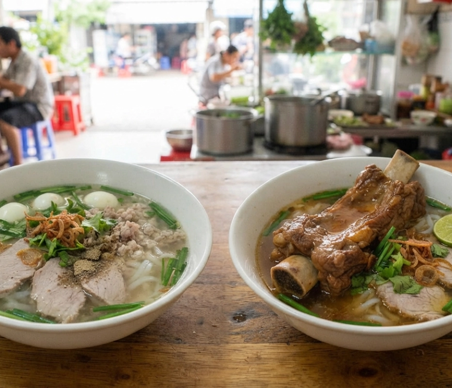 Hủ tiếu sườn chìa khác hủ tiếu thường ở phần topping và cách ăn thế nào?